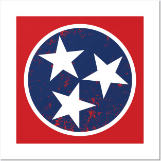 Tennessee Flag Distressed Posters and Art